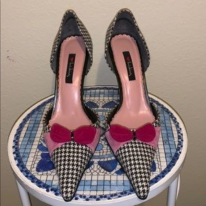 Luichiny houndstooth stilettos 9M